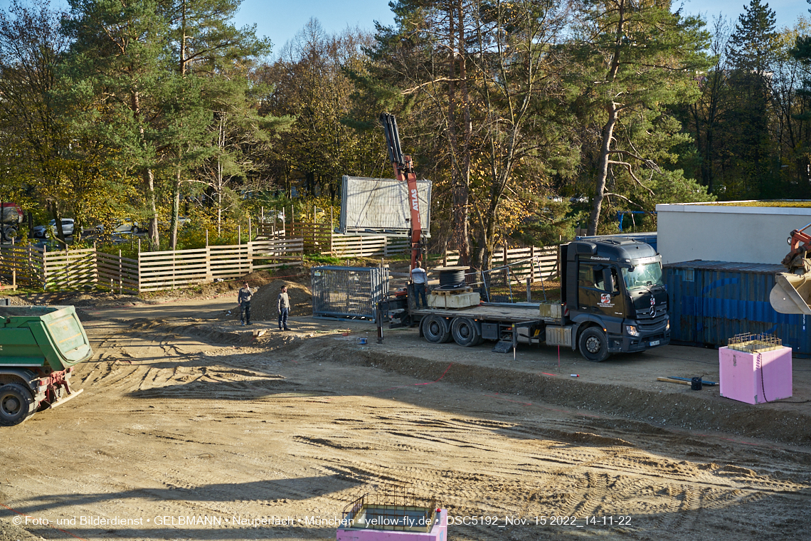 15.11.2022 - Baustelle an der Quiddestraße Haus für Kinder in Neuperlach